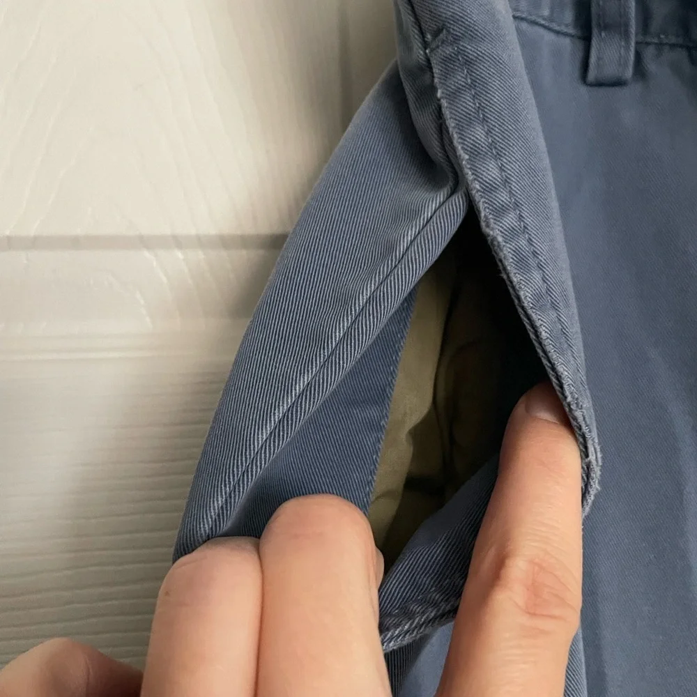 J. Crew Relaxed Fit Men's Slate Blue Chinos 100% Cotton 34X34